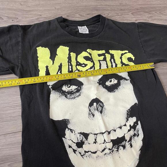 Vintage 1997 Misfits Double Sided Fiend Skull Glow In The Dark T Shirt L Punk - Picture 6 of 8